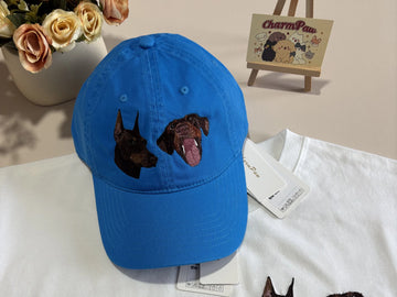 Custom Embroidered Hats Featuring Your Pet - One-of-a-Kind Hand Embroidered Hats