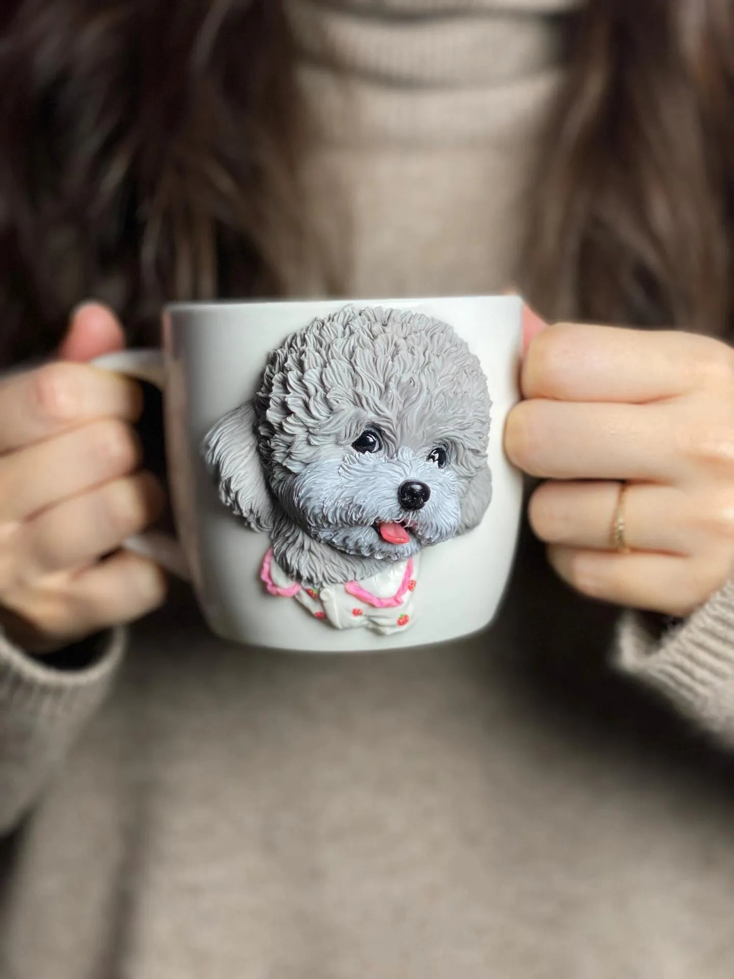 3D Oil Painting Custom Pet Portraits on Mugs