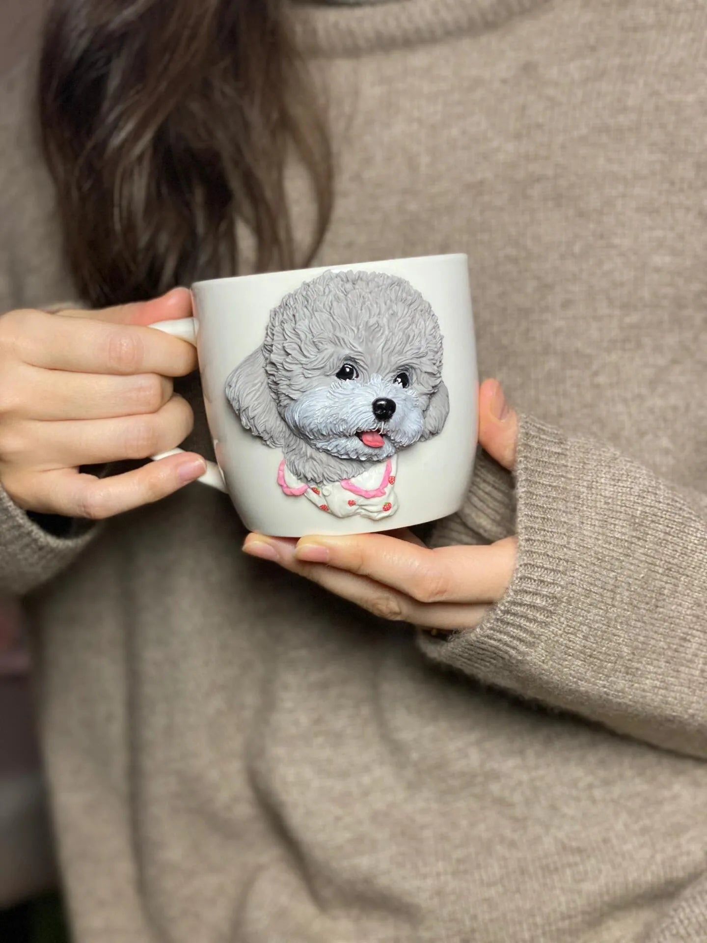 3D Oil Painting Custom Pet Portraits on Mugs