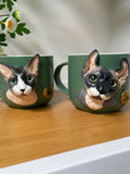 3D Oil Painting Custom Pet Portraits on Mugs