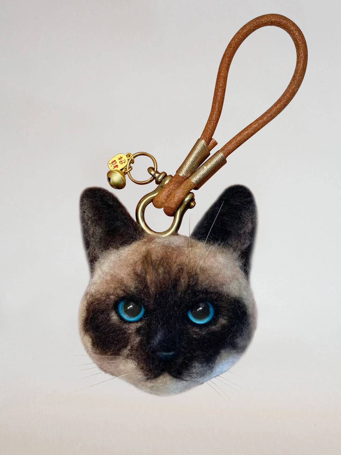 Custom 3D Wool Needle Felted Pet Portrait Keychain Car Ornaments
