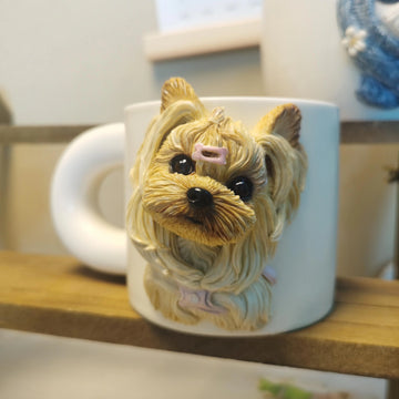 Custom Pet Portrait Clay Mug
