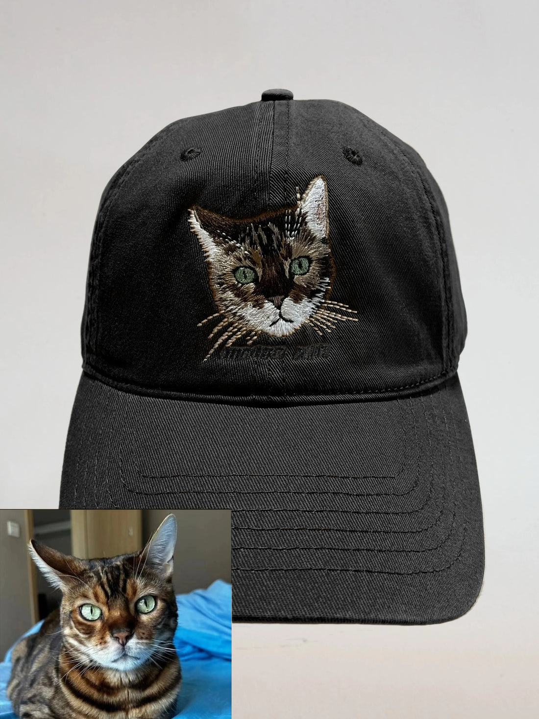 Custom Pet Portrait Hand Embroidered Caps
