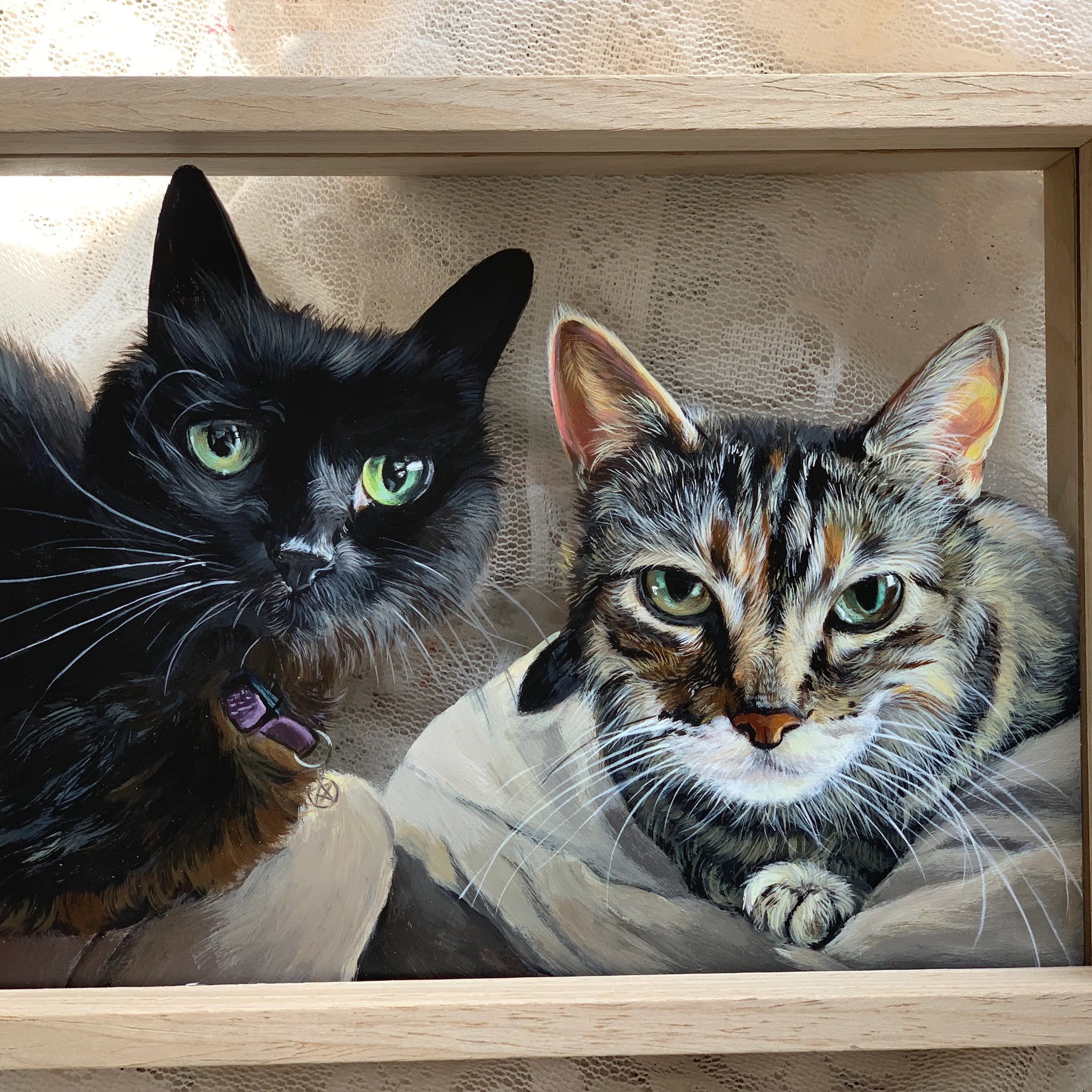 Customized Cat Memorial Gift: Hand-painted Pet Portraits for Timeless Memories