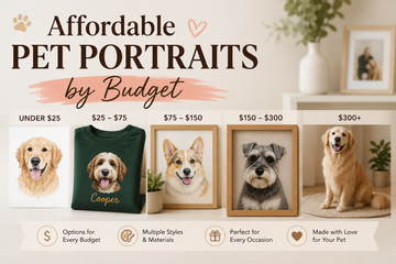 Affordable Pet Portraits by Budget $25 to $500+