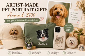 Artist-Made Pet Portrait Gifts