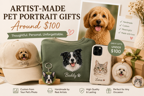 Artist-Made Pet Portrait Gifts