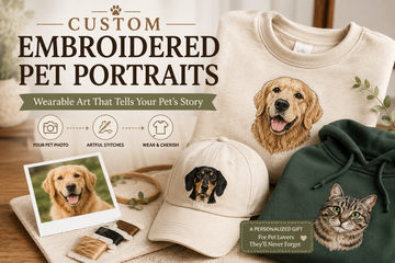 Custom Embroidered Pet Portraits