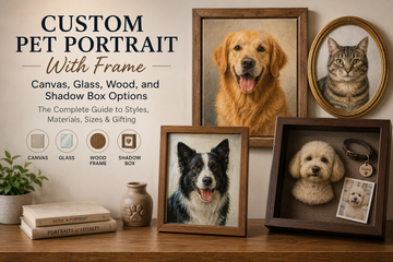 Custom Pet Portrait With Frame