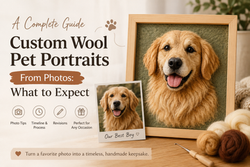 Custom Wool Pet Portraits From Photos