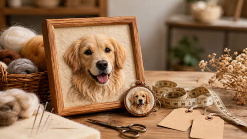 Needle-Felted Pet Portrait Cost