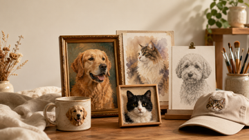 Popular Materials for Pet Portraits