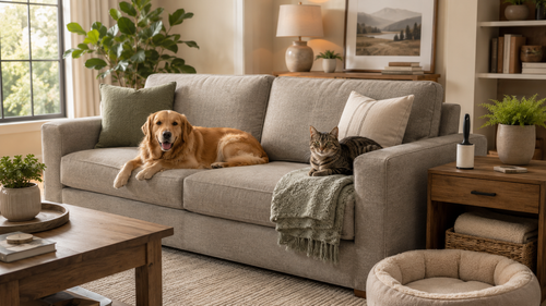 What Is the Best Couch Material If You Have Pets