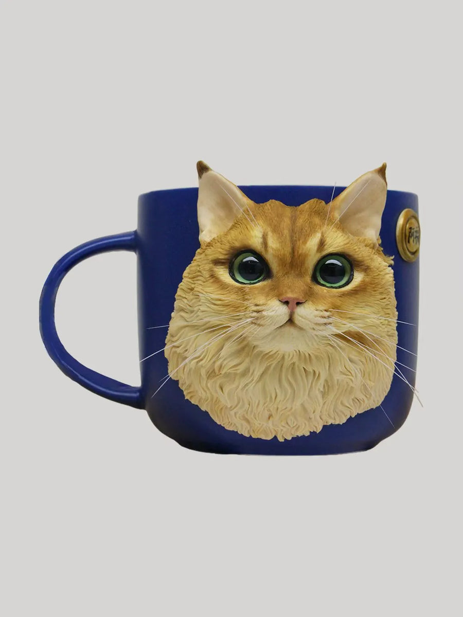 3D custom cat portrait mug by PetDecorArt