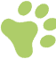 Cat's Paw Icon Green