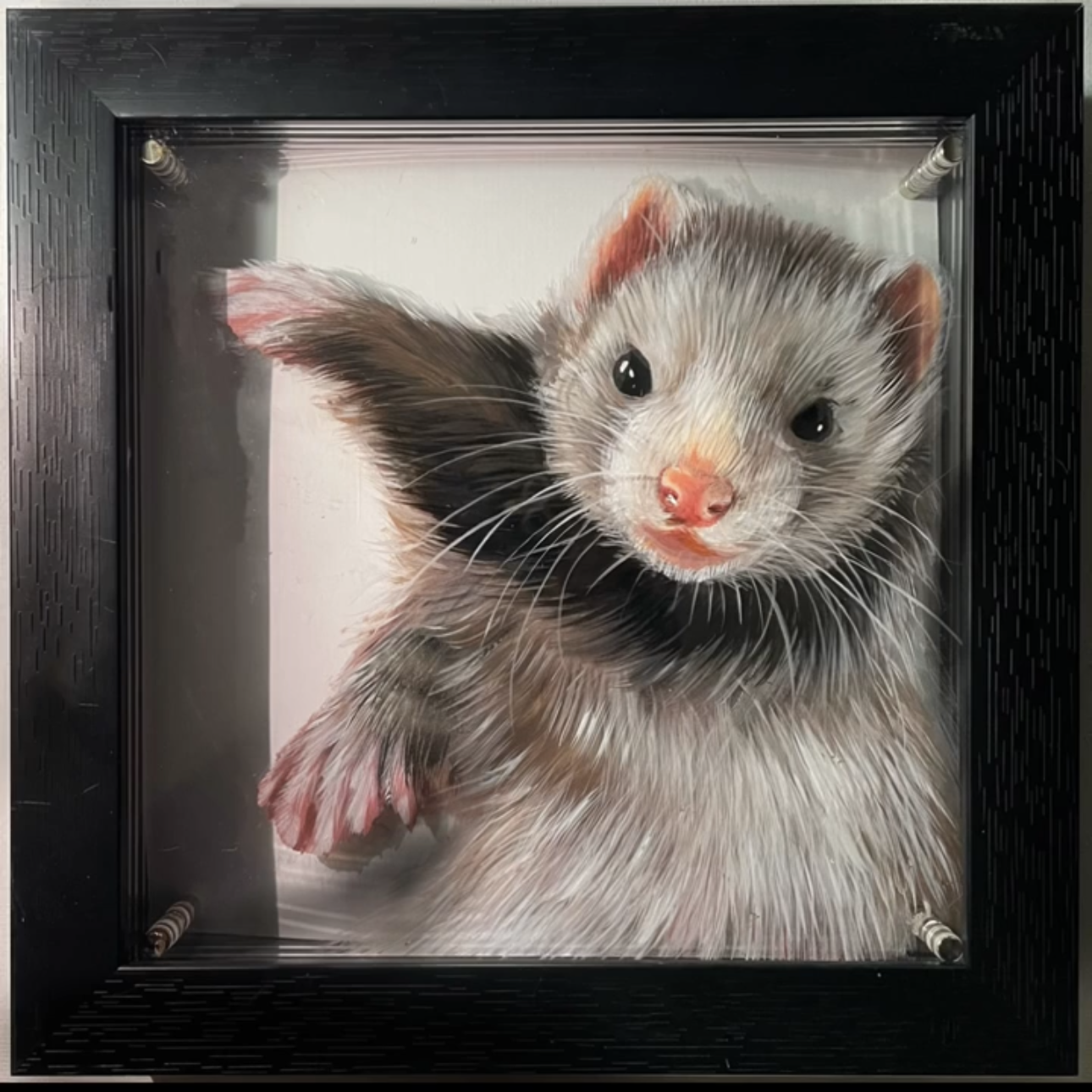 Custom 3D Oil Painted Pet Portrait on Glass Oil Painting Glass Art Painting