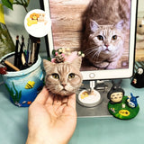 Custom 3D Wool Felted Pet Portrait Brooch