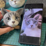 Custom 3D Wool Felted Pet Portrait Keychain Car Ornaments