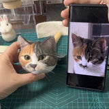 Custom 3D Wool Felted Pet Portrait Keychain Car Ornaments