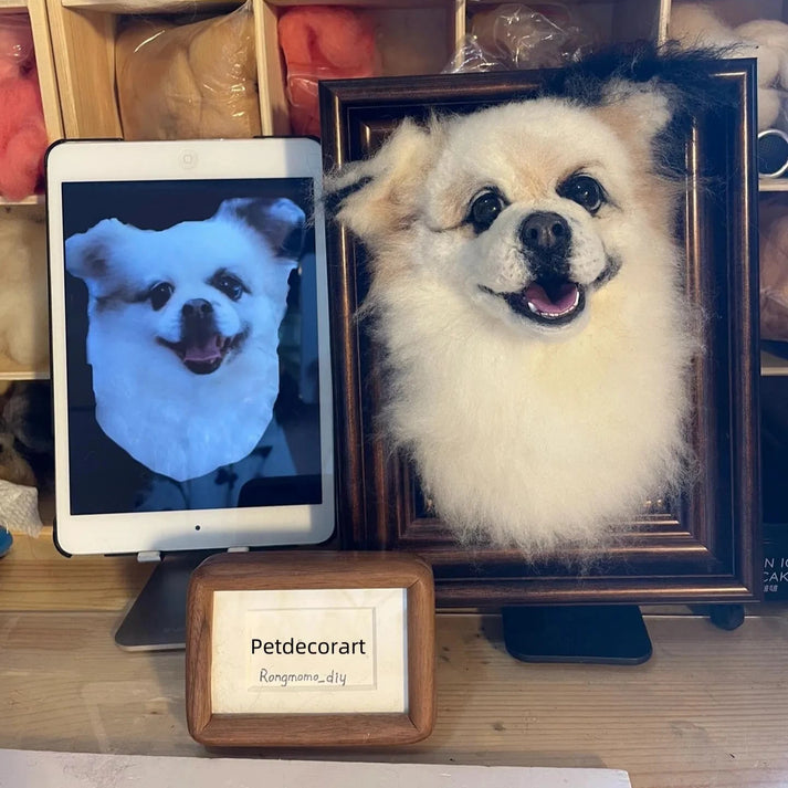 Custom 3D Wool Needle Felt Pet Portrait
