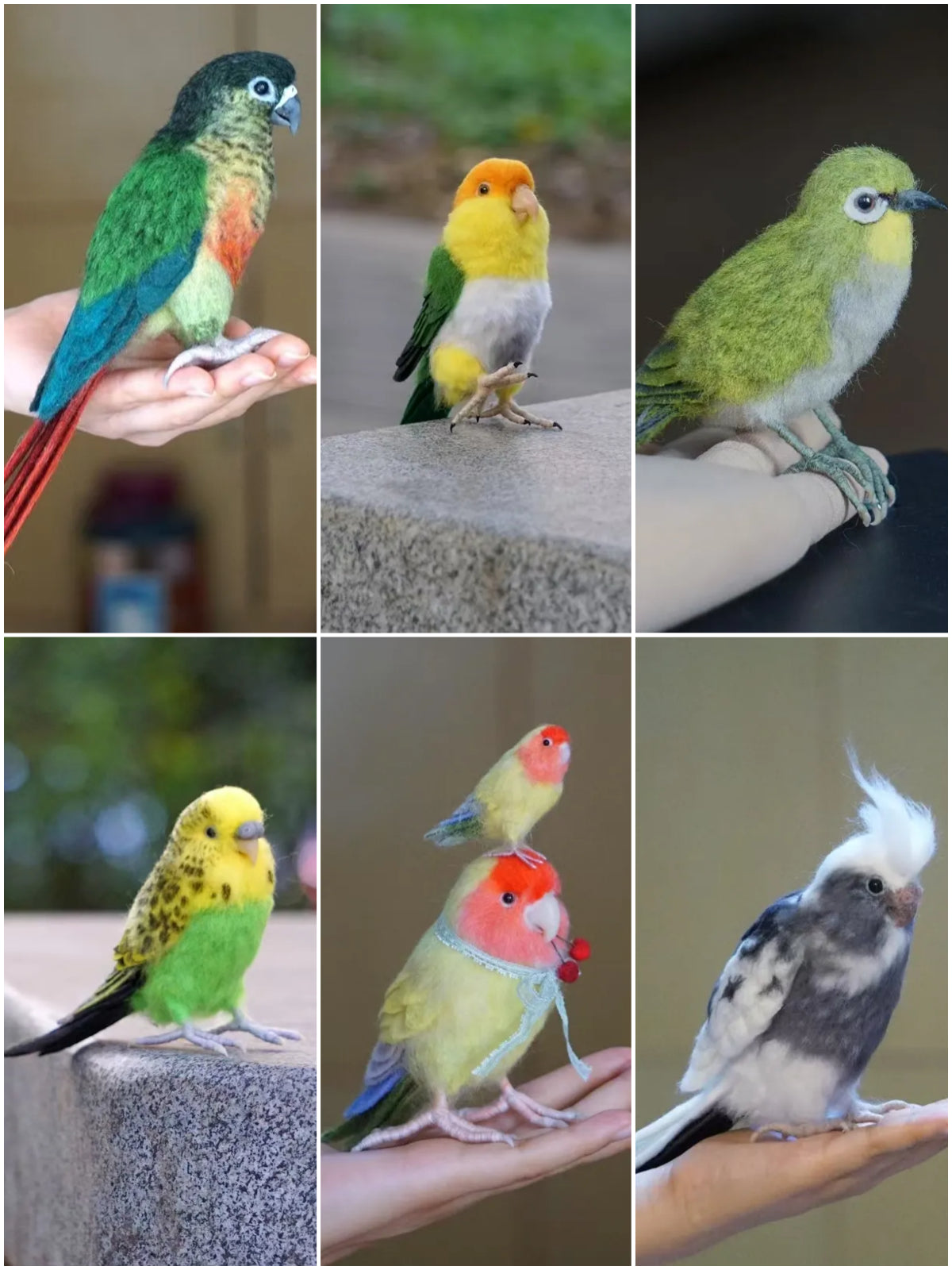 Custom 3D Wool Needle Felted Bird – Full Body Design