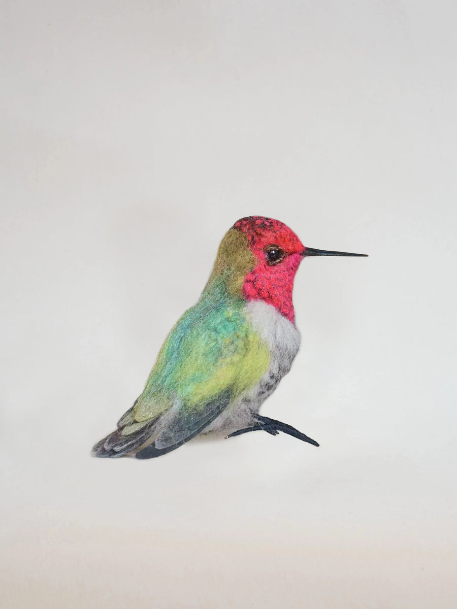 Custom handmade 3D wool felt bird sculpture from PetDecorArt