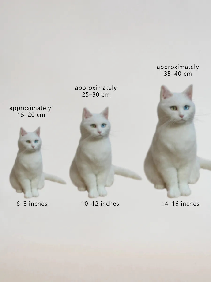 Custom 3D Wool Needle Felted Cat or Dog – Full Body Design Size