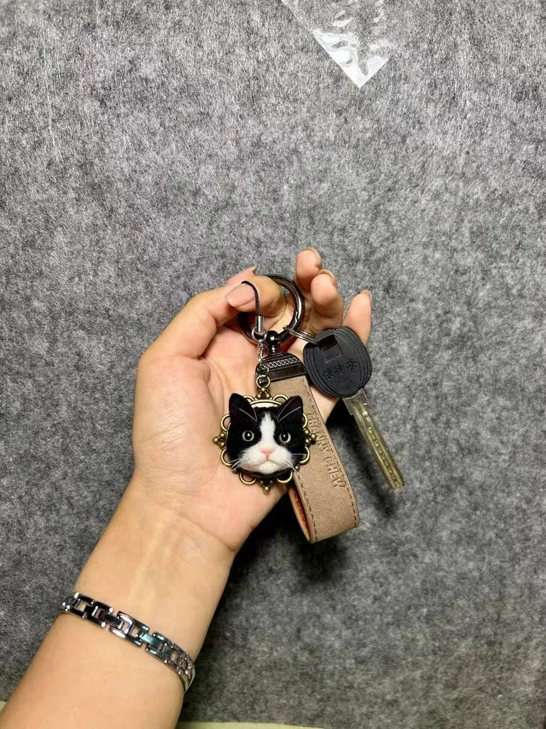 Custom 3D Wool Needle Felted Mini Pendant Keychain Bag Charms