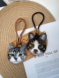 Custom 3D Wool Needle Felted Pet Portrait Keychain Car Ornaments