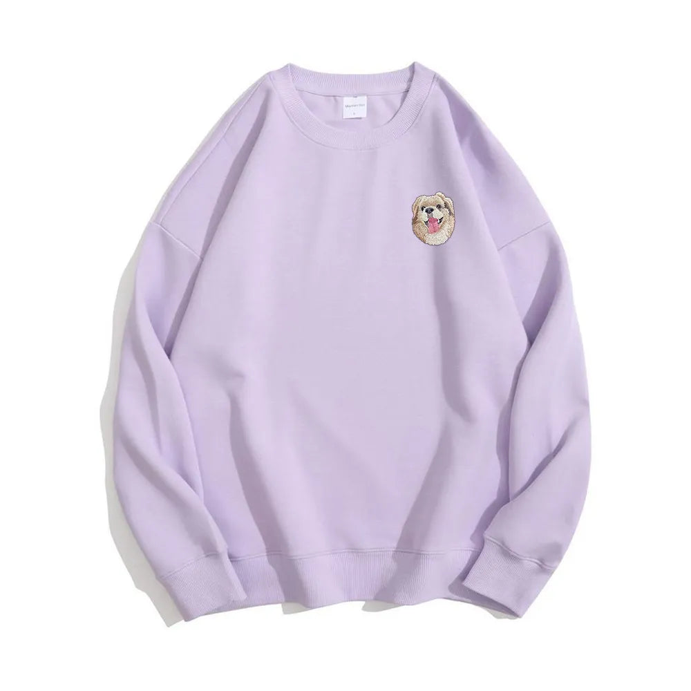 Custom Embroidered Personalized Sweatshirts with Pet Portraits