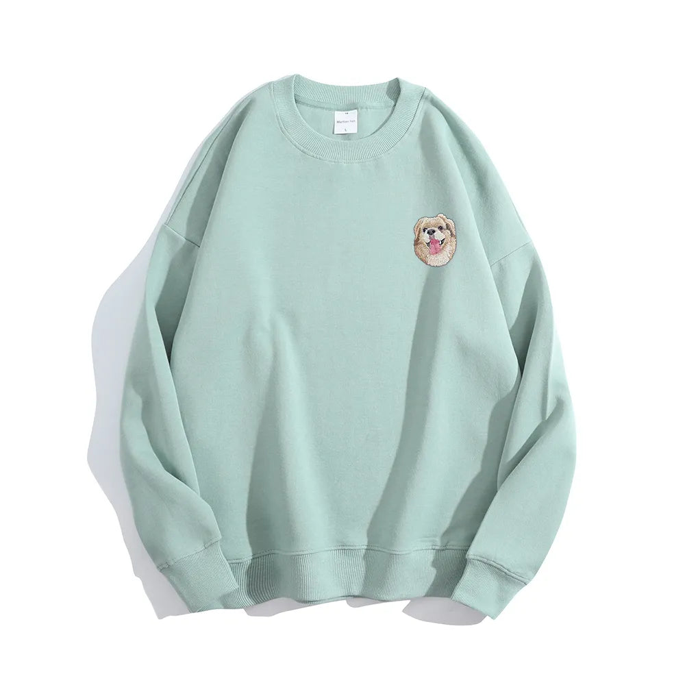 Custom Embroidered Personalized Sweatshirts with Pet Portraits