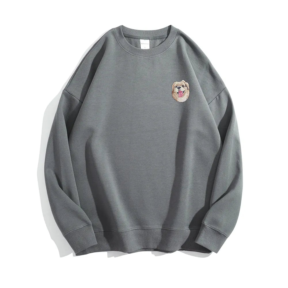 Custom Embroidered Personalized Sweatshirts with Pet Portraits