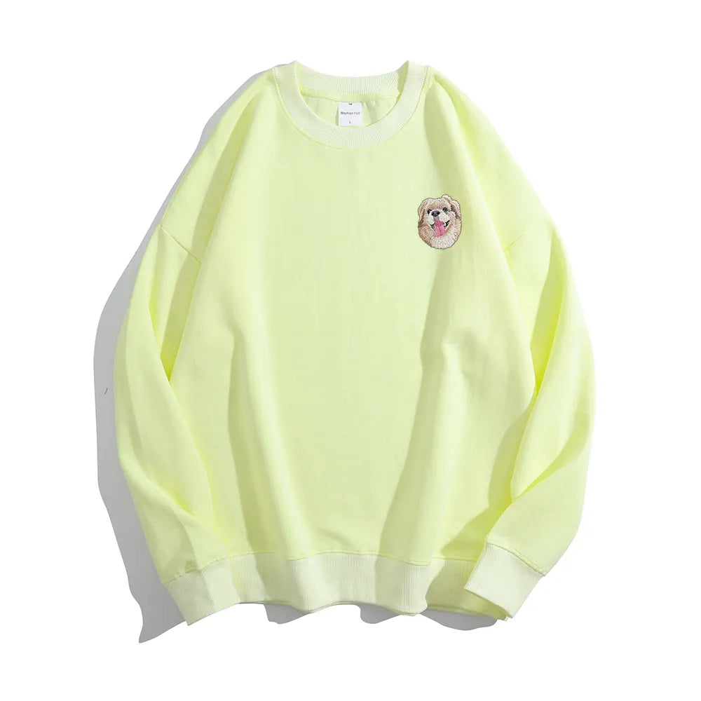 Custom Embroidered Personalized Sweatshirts with Pet Portraits