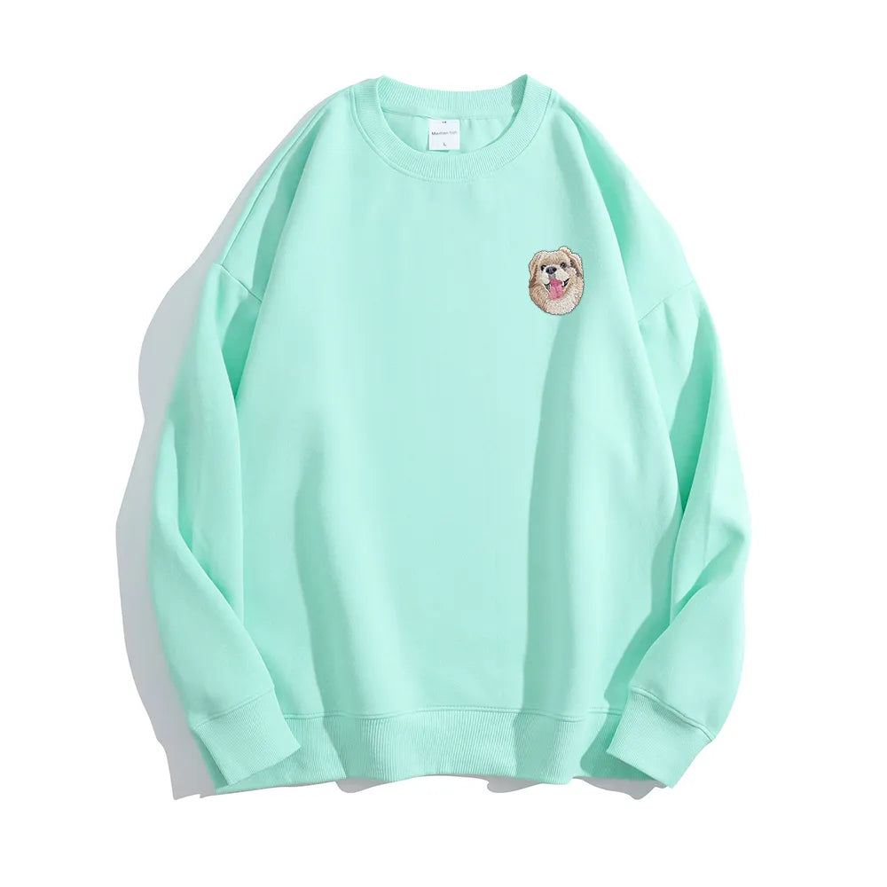 Custom Embroidered Personalized Sweatshirts with Pet Portraits