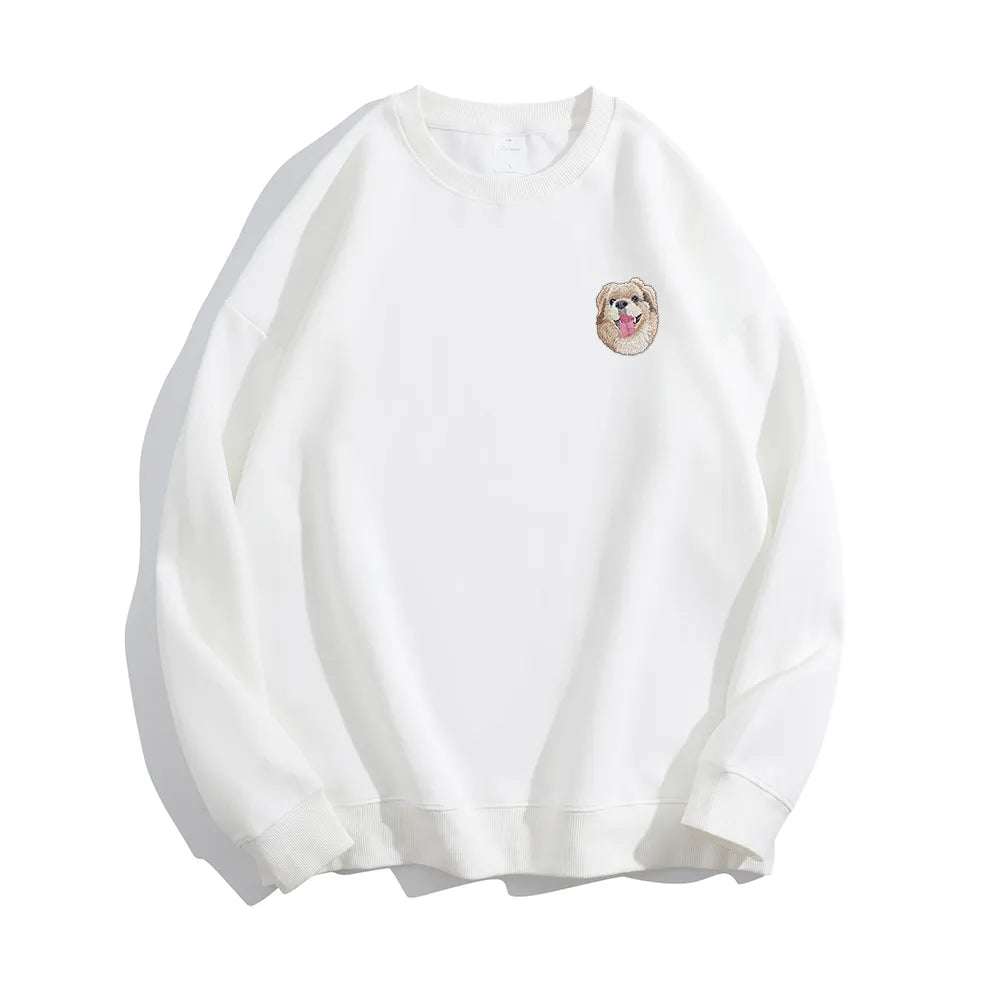 Custom Embroidered Personalized Sweatshirts with Pet Portraits
