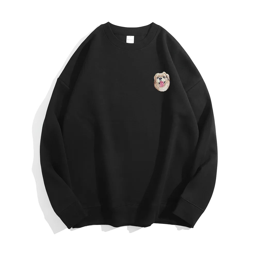 Custom Embroidered Personalized Sweatshirts with Pet Portraits