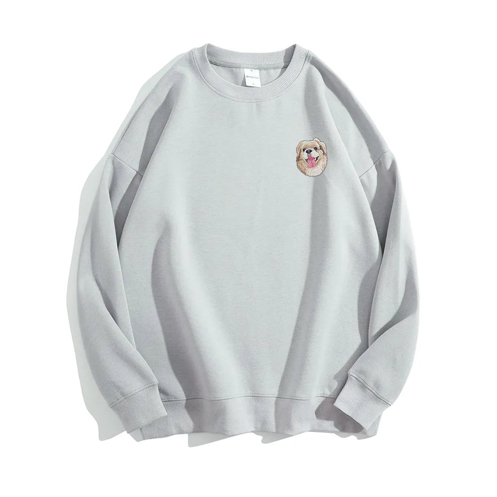 Custom Embroidered Personalized Sweatshirts with Pet Portraits