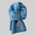 Custom Embroidered Scarf – 100% Cashmere Wool Scarf with Pet Portrait