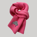 Custom Embroidered Scarf – 100% Cashmere Wool Scarf with Pet Portrait