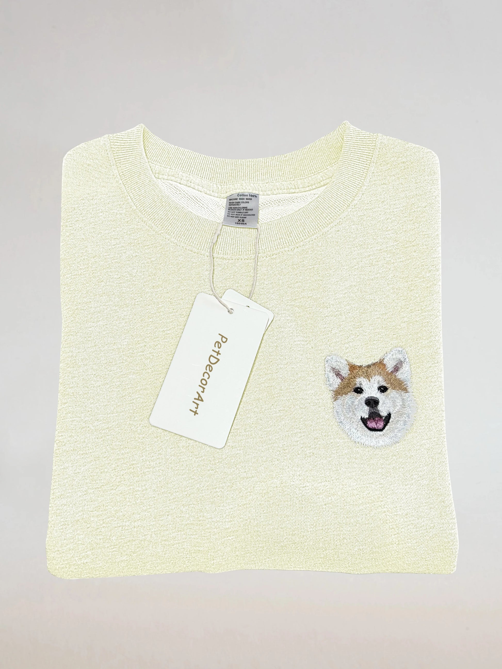 Custom Hand Embroidered Pet Portrait T-Shirt