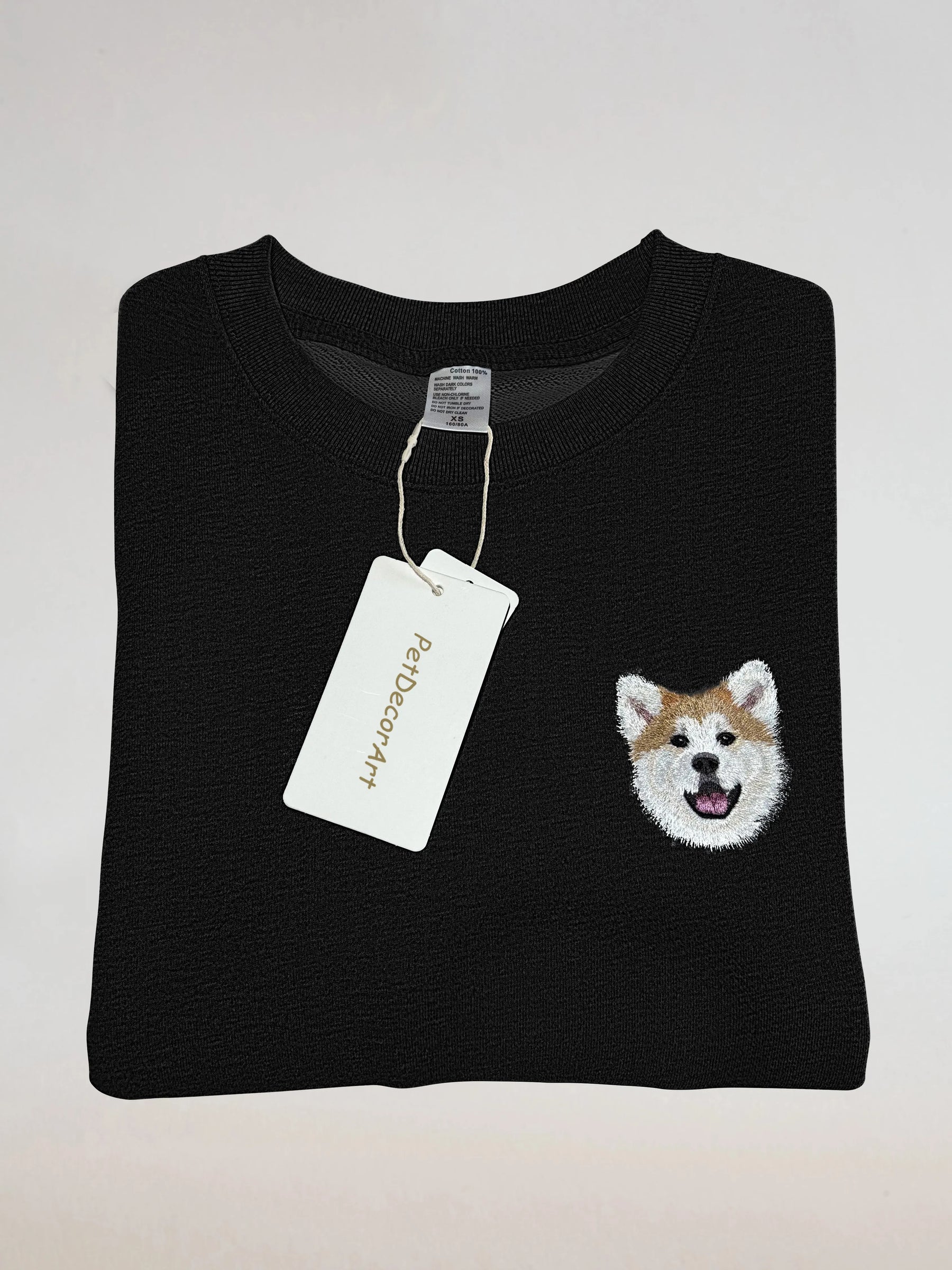 Custom Hand Embroidered Pet Portrait T-Shirt