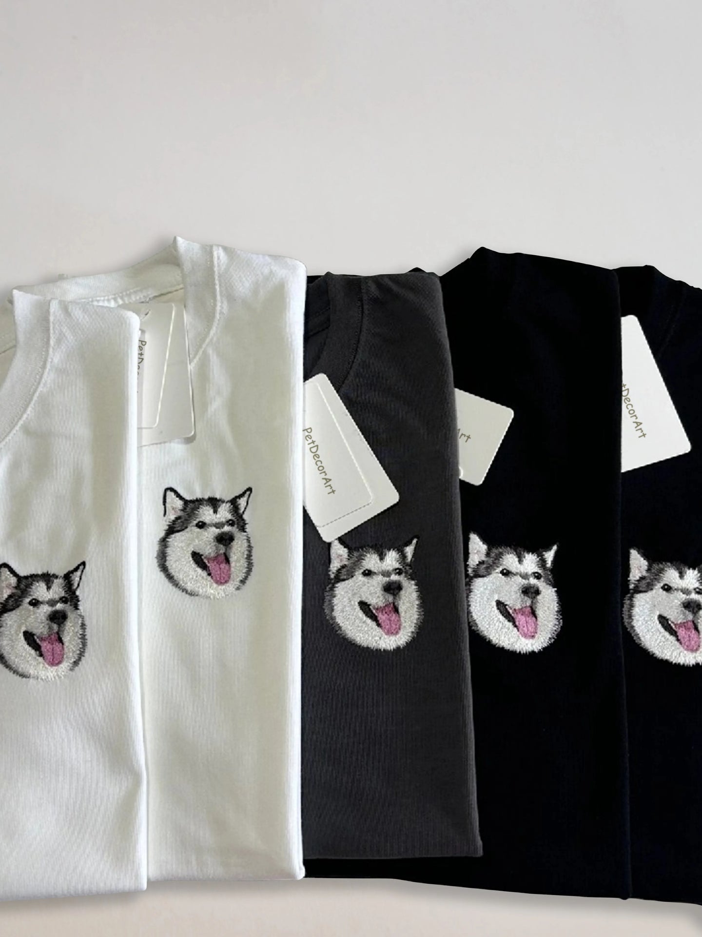 Custom Hand Embroidered Pet Portrait T-Shirt | PetDecorArt