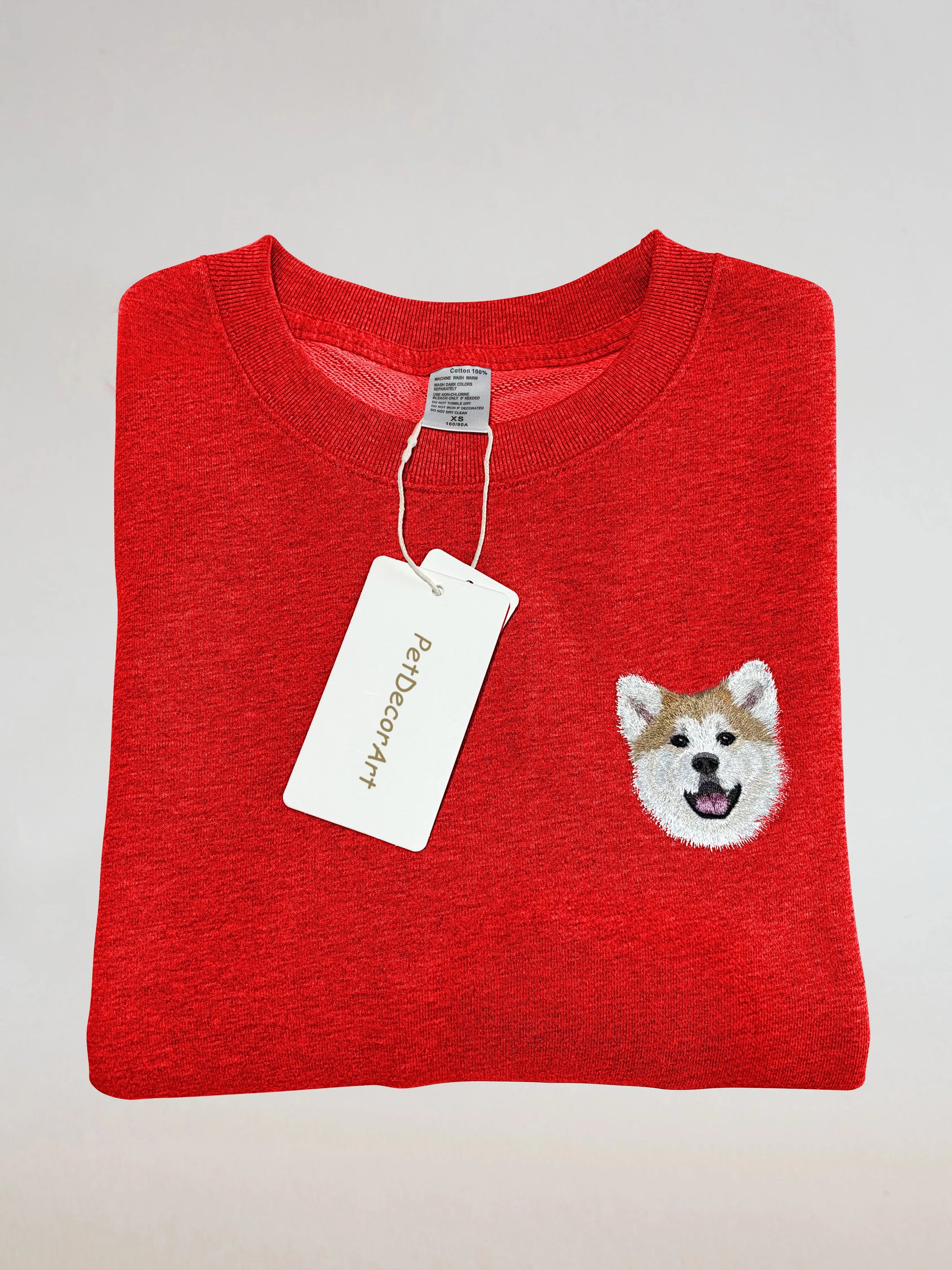 Custom Hand Embroidered Pet Portrait T-Shirt