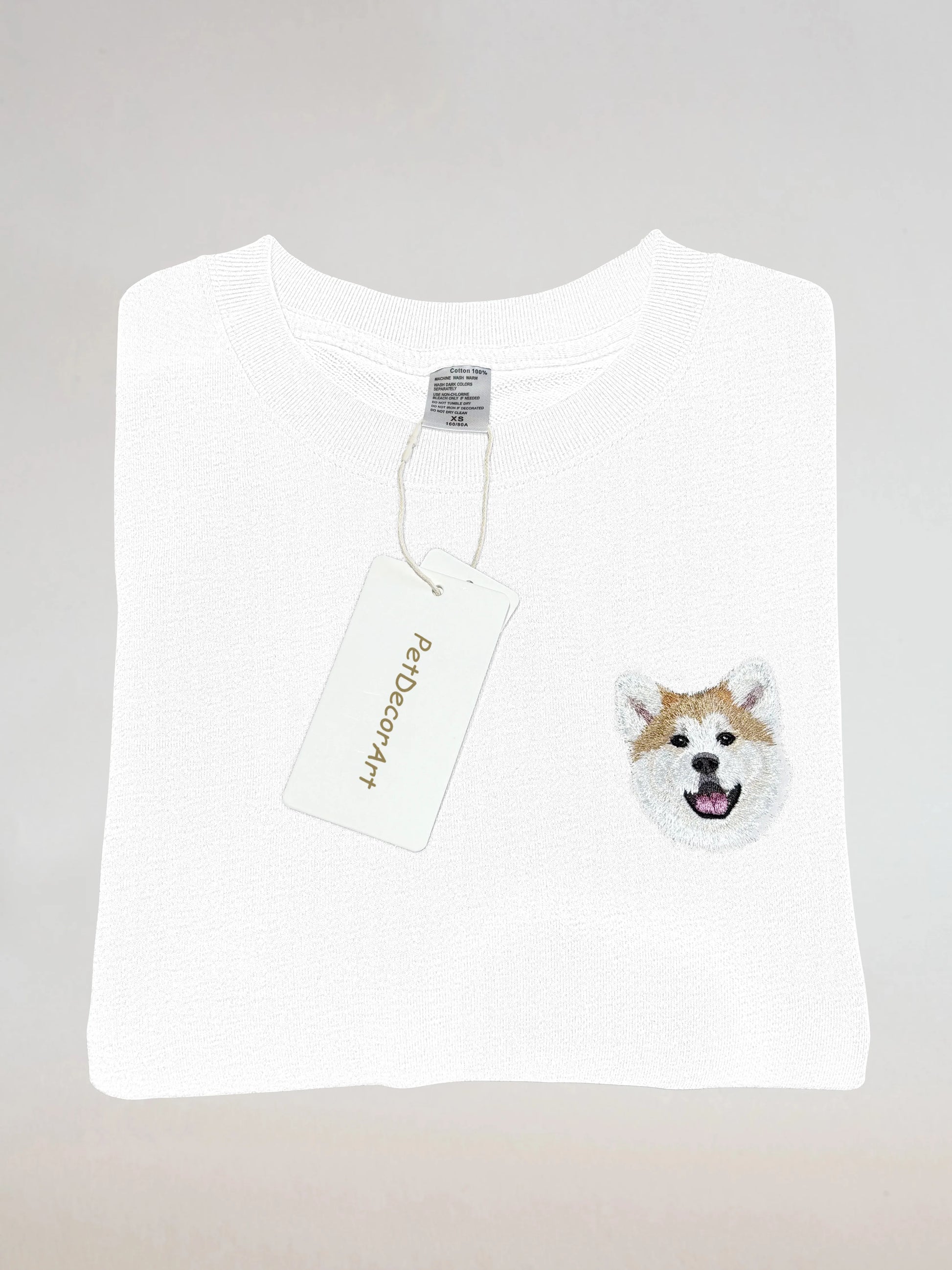 Custom Hand Embroidered Pet Portrait T-Shirt