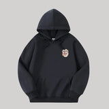 Custom Hooded Sweatshirt with Pet Portrait – 320g Solid Color Design Hoodie
