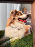Custom Pet Photo Frame Painting Oil Painting On Glass Art Painting