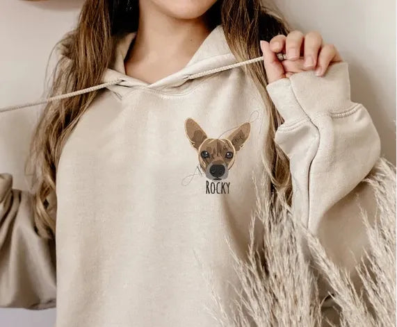 Custom Pet Portrait Embroidered Clothing