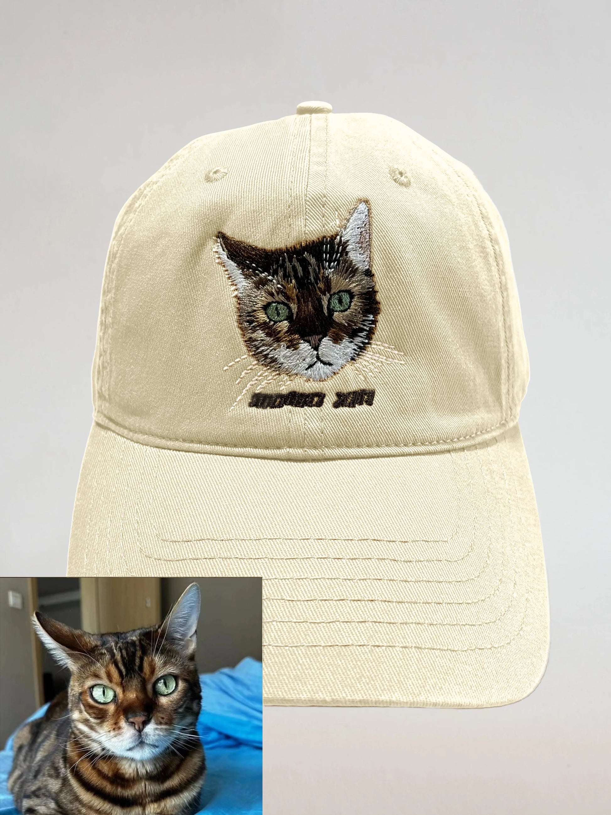 Custom Pet Portrait Hand Embroidered Caps