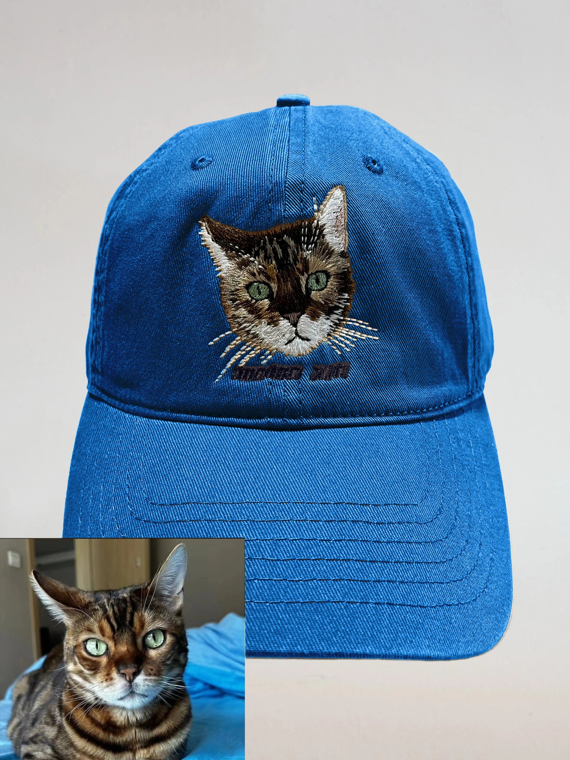 Custom Pet Portrait Hand Embroidered Caps