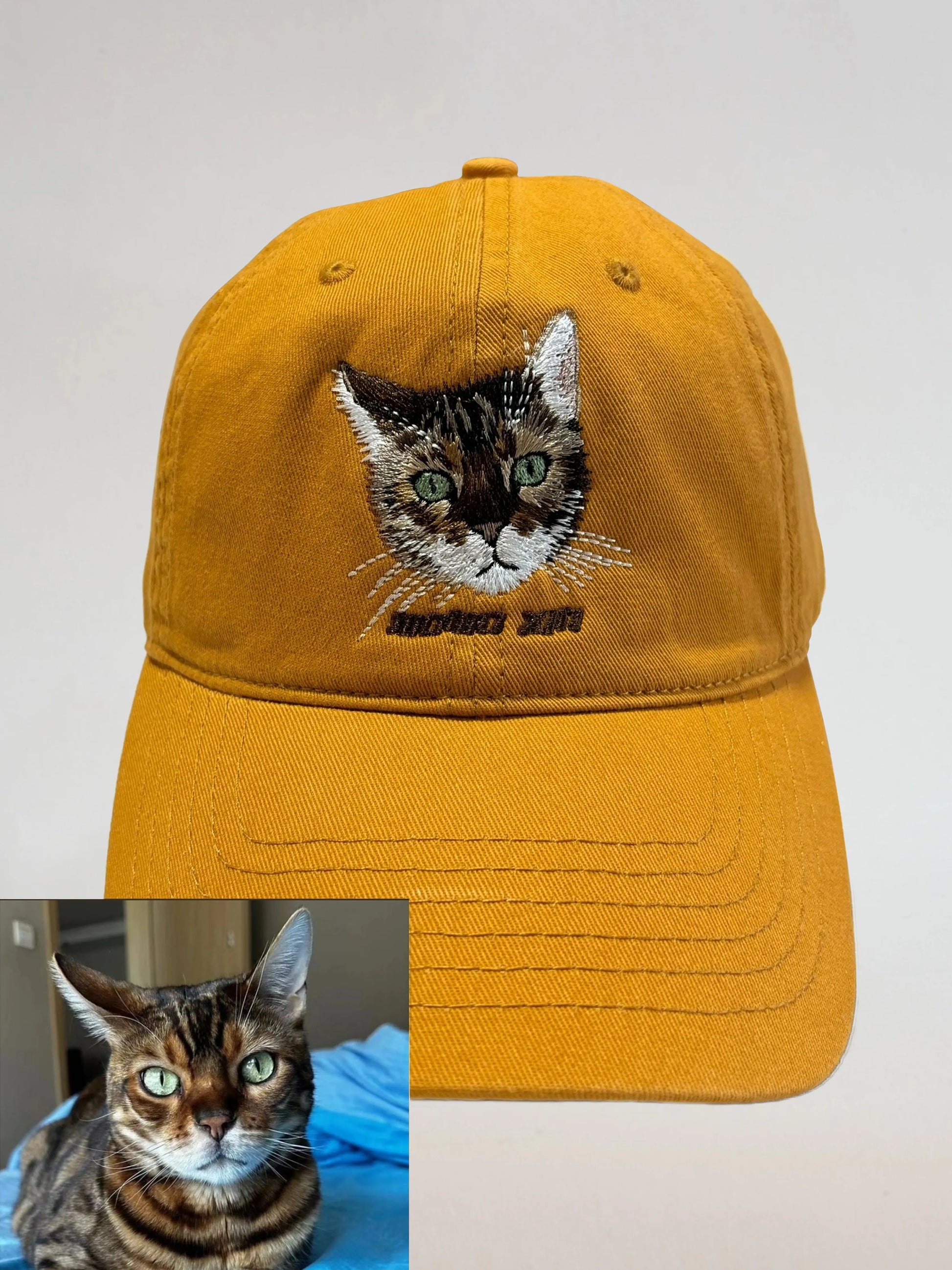 Custom Pet Portrait Hand Embroidered Caps